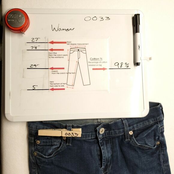 7 For All Mankind The Skinny Casual Medium Wash Denim Jeans Womens Size 26 Blue - Picture 8 of 8